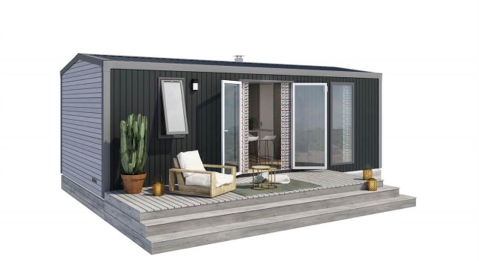 Camping Trébeurden met zwembad - Luxe stacaravan met 2 slaapkamers zeezicht plaats 13 - Camping Armor Loisirs