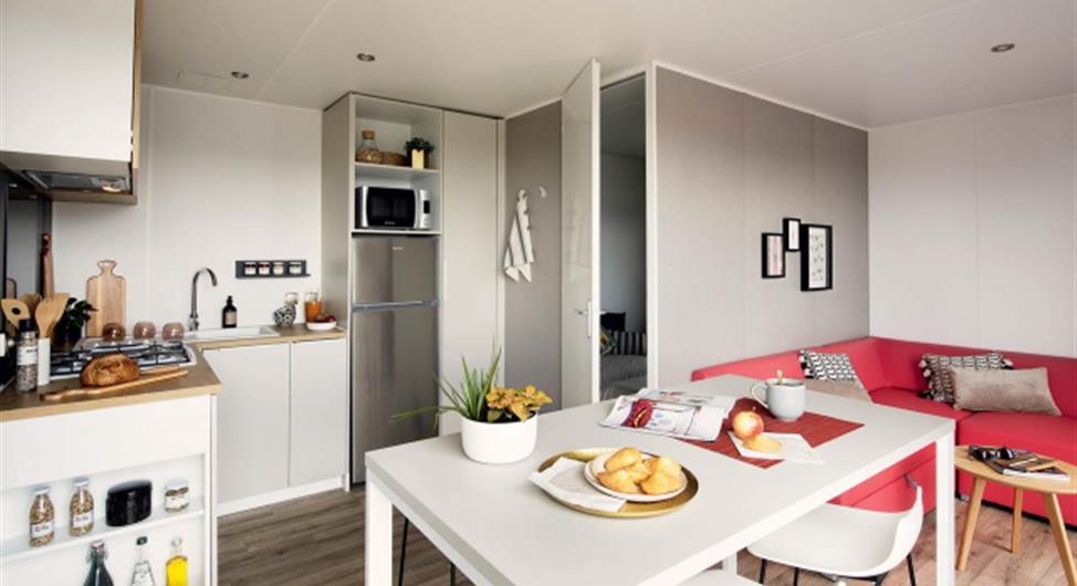Camping Trébeurden met zwembad - Luxe stacaravan met 2 slaapkamers zeezicht plaats 13 - Camping Armor Loisirs