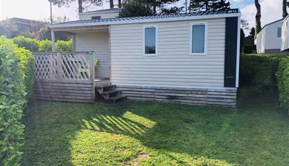 Camping Côte de Granit Rose - Stacaravan LOGGIA 2 slaapkamers plaats 9 en 82 camping verwarmd zwembad  - Camping Armor Loisirs